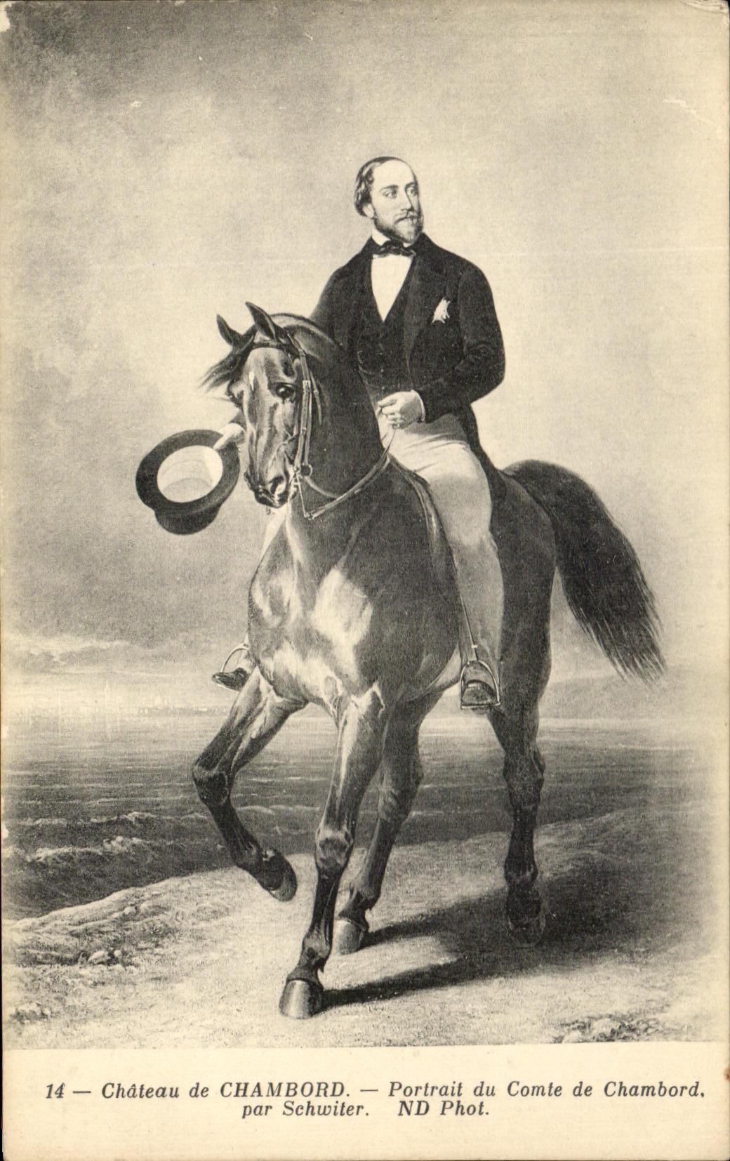 CPA Chateau de Chambord Portail de Comte de Chambord Par Schwiter cheval