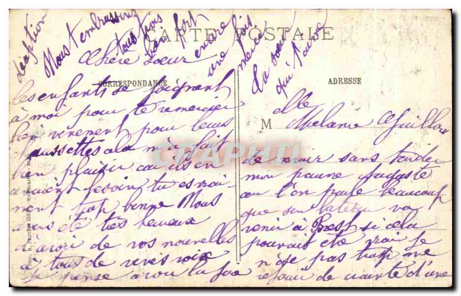 Arras P.-de-C. - La Cité martyre — Le quartier de la gare après les terribles bombardements — J. Courcier, 8 rue Simon-le-Franc, Paris — Rückseite