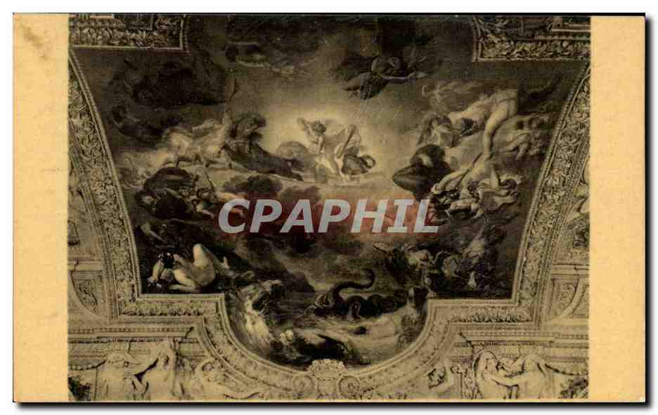 CPA Delacroix Apollon vainqueur du Serpent Python Palais du Louvre
