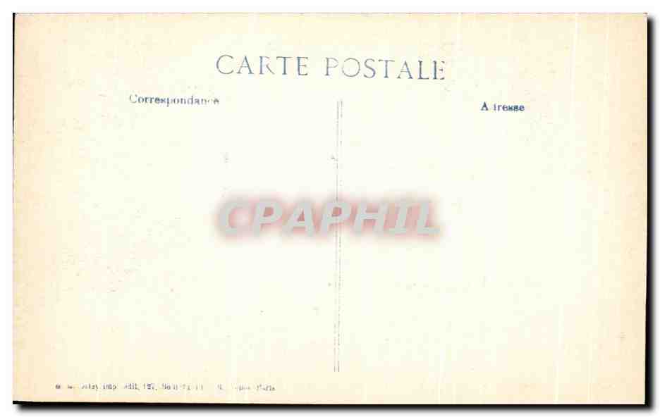 Lunéville - La Sous-Préfecture — dévastation après 1914-15 — éditeur inconnu, n° 344 — Rückseite