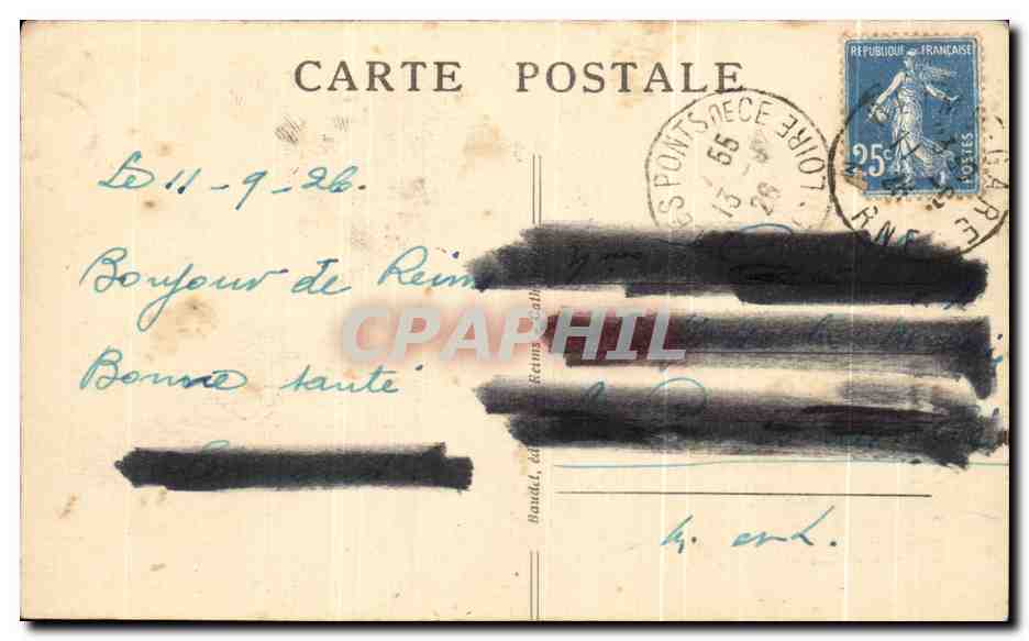 Reims — La Cathédrale — Bandol, éditeur — Rückseite