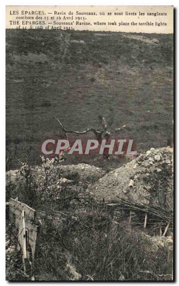 Les Éparges — Ravin de Souveaux, combats du 15 et 16 avril 1915 — éditeur non visible