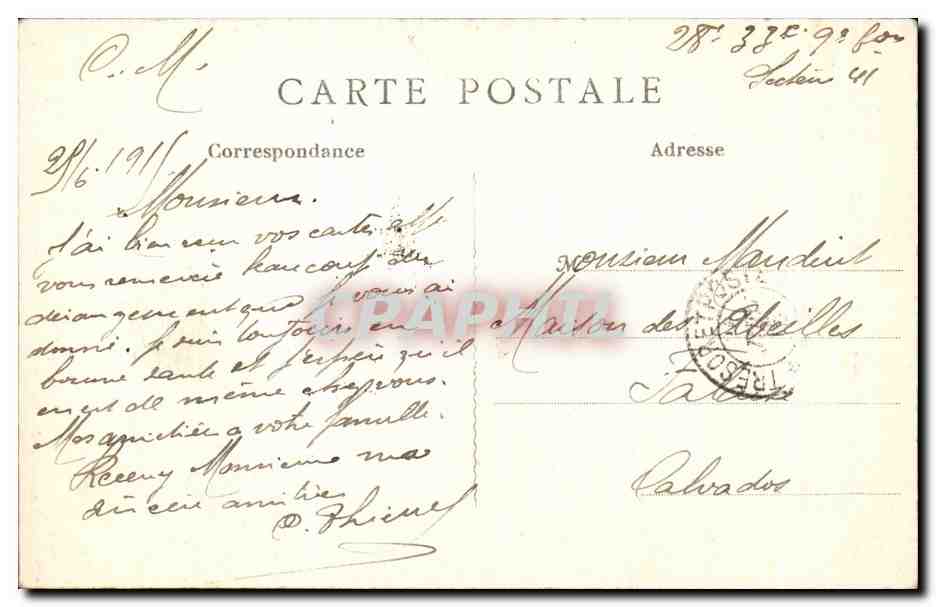 CPA Mont Saint Eloi Guerre Militaria — Rückseite