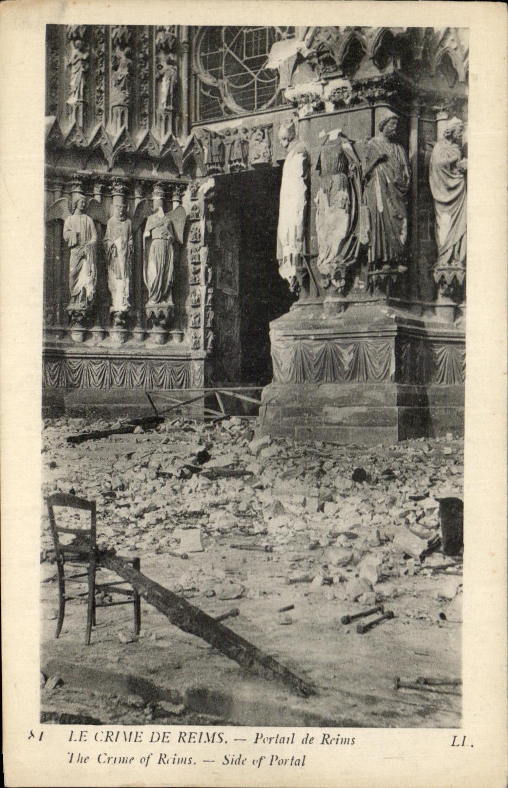 CPA Le Crime De Reims Portail De Reims Militaria