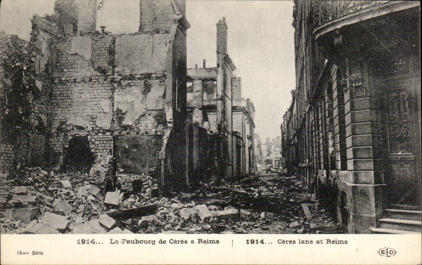 CPA Le Faubourg de Ceres a Reims Militaria