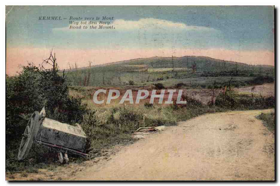 CPA Kemmel Route vers le Mont Militaria 