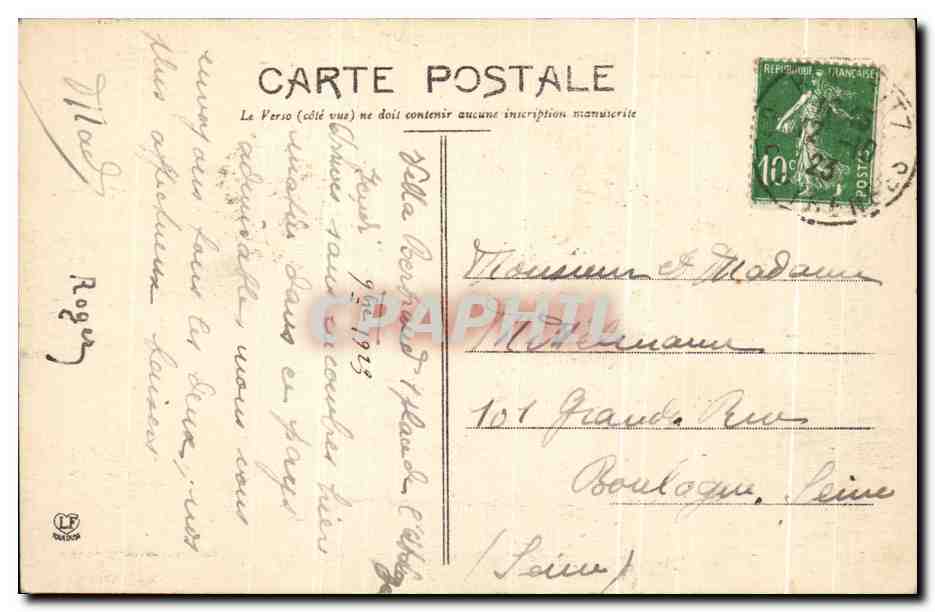 CPA Biarritz Core des basques Etude de Tamaris  — Verso