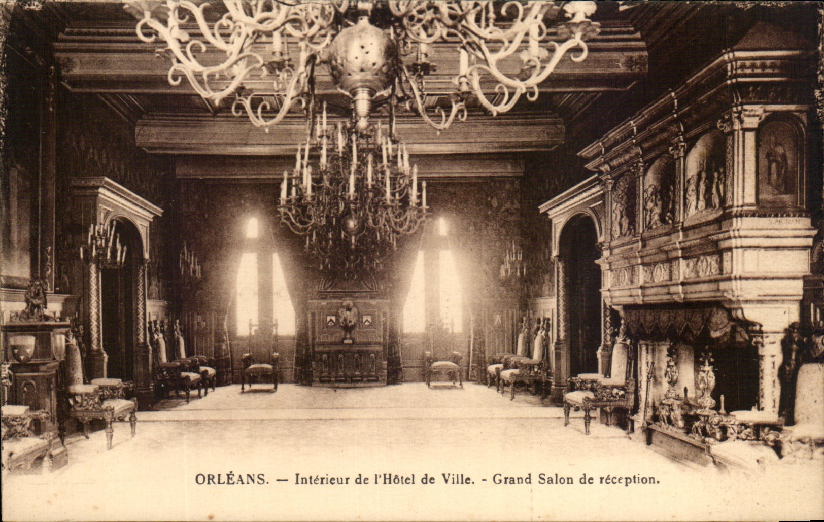 CPA Orleans Interieur de l'Hotel de Ville Grand Salon de rececption