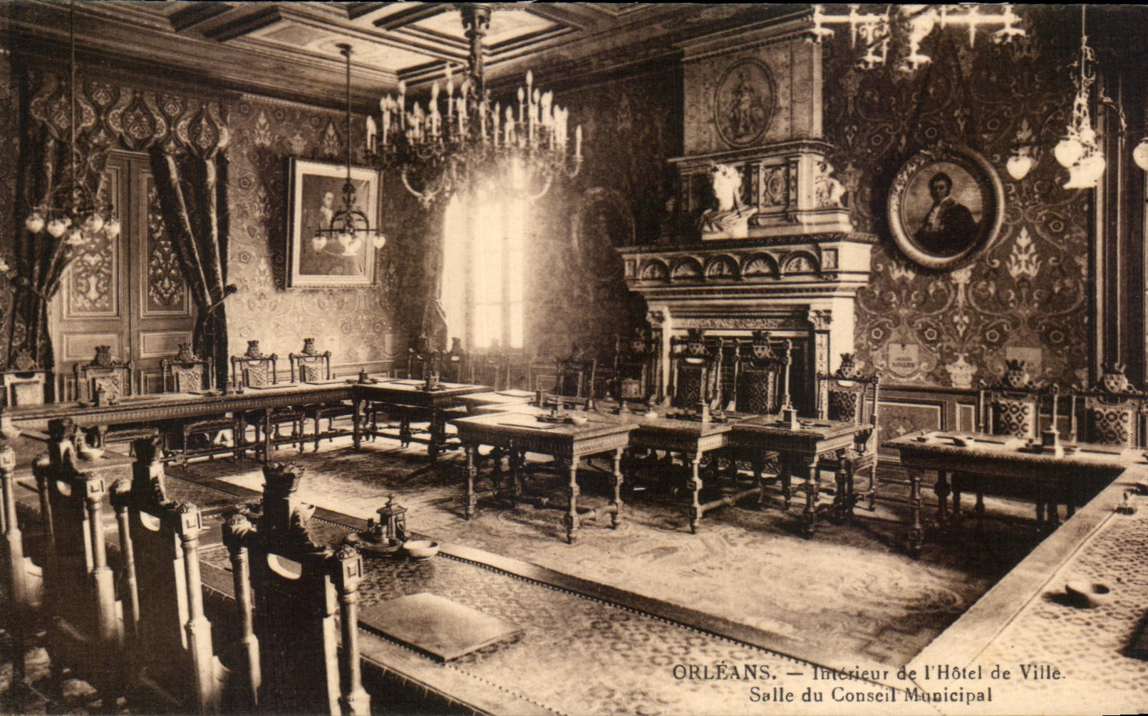 CPA Orleans Interieur de l'Hotel de Ville Grand Salle du conseil municipal
