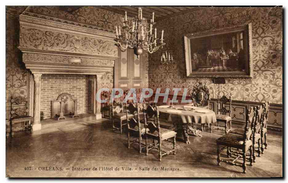 CPA Orleans Interieur de l'Hotel de Ville Salle des Mariages