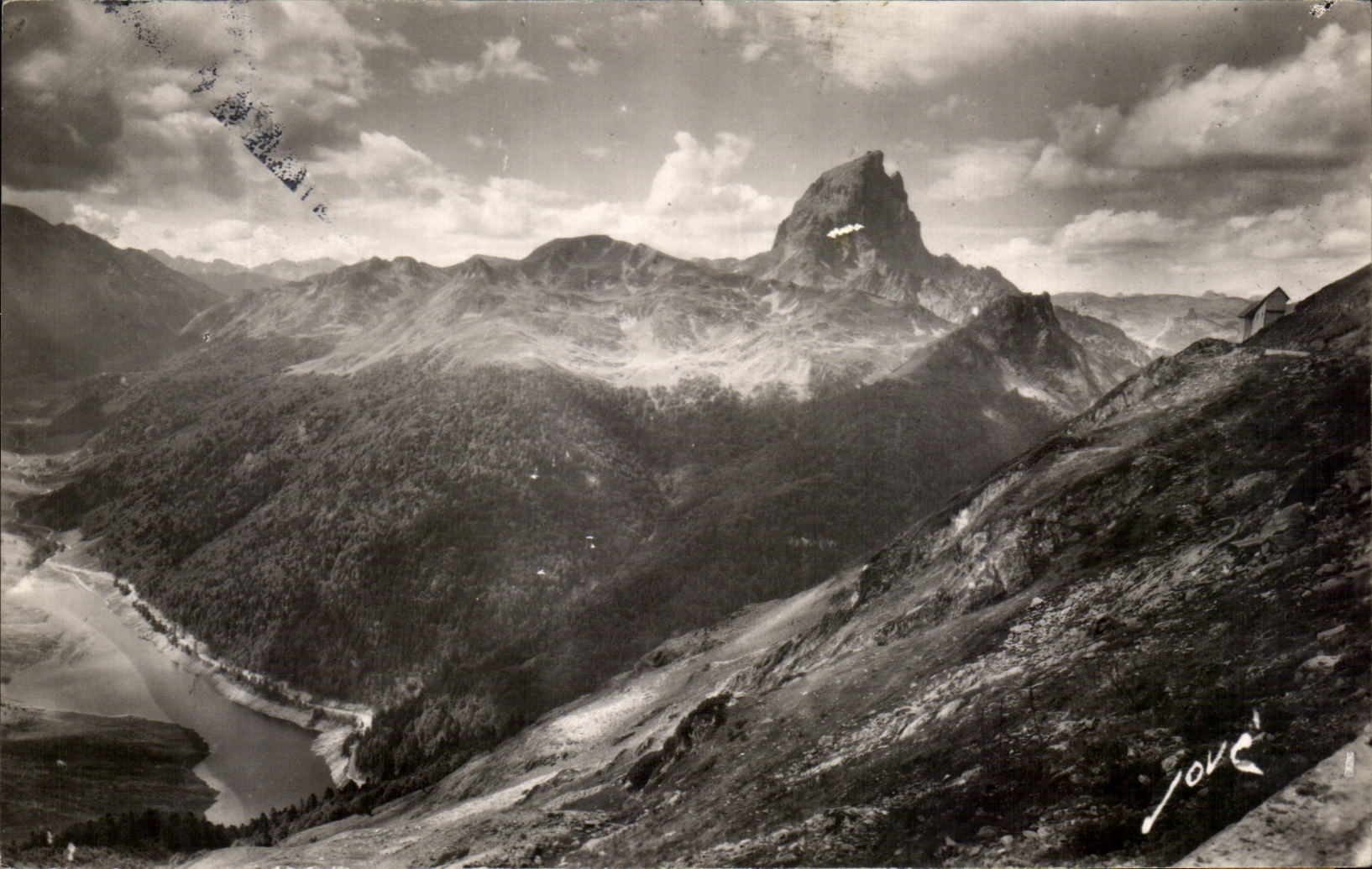 Vallée d'Ossau — Le Pic d'Ossau (2886 m.) et le lac de Fabrèges — Éditions JOVÉ, Pau (B.P.)