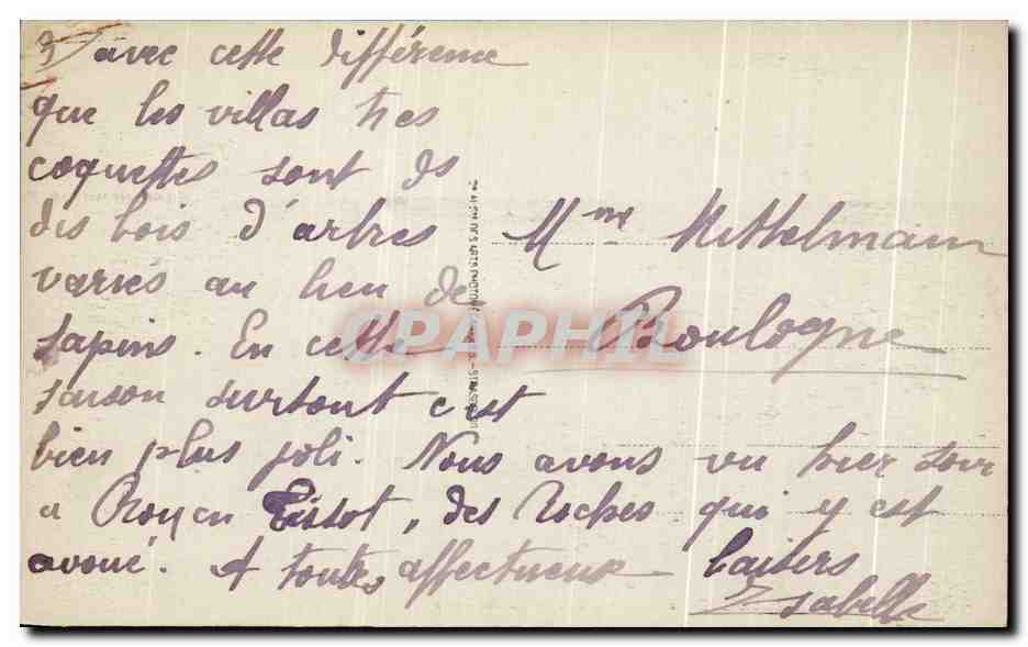 BOULOGNE-sur-MER - L'Entrée du Château — éditeur anonyme, n° 93 — Verso