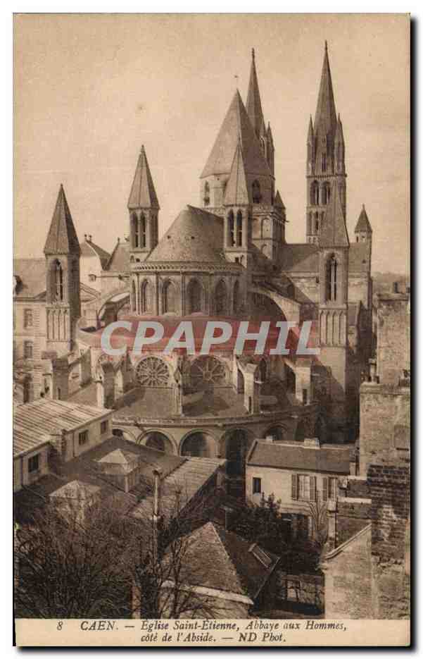 CPA Caen Eglise Saint Etienne Abbaye aux hommes cote de l'abside