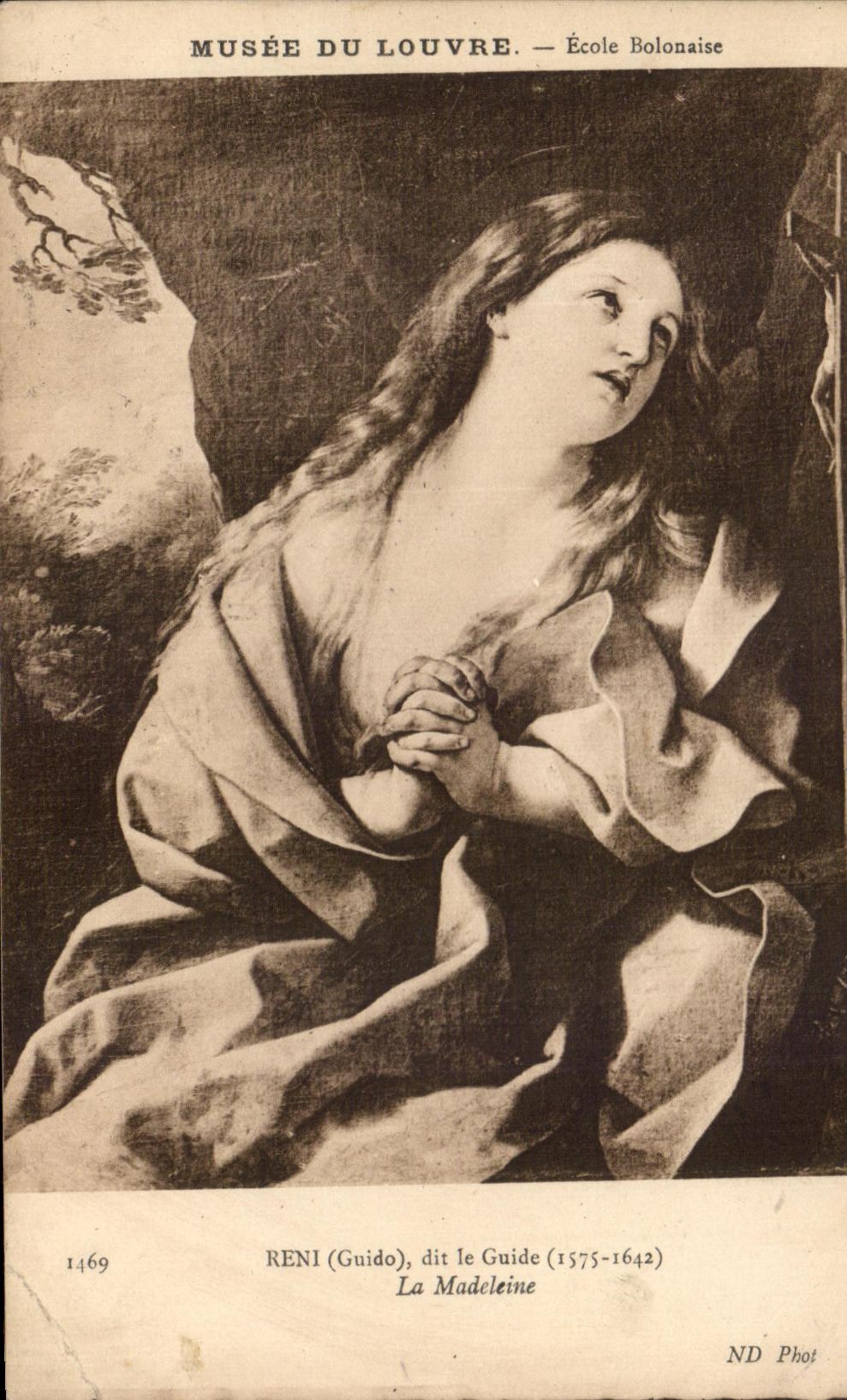 CPA Reni Dit le Guide La Madeleine Musee du louvre Paris Ecole Bolonaise 