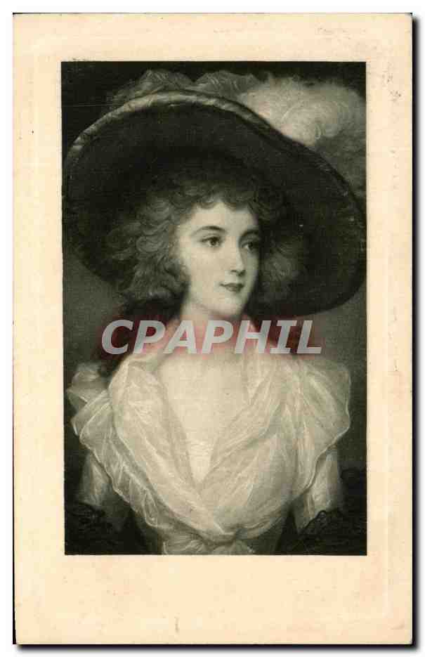CPA Fantaisie Femme au chapeau