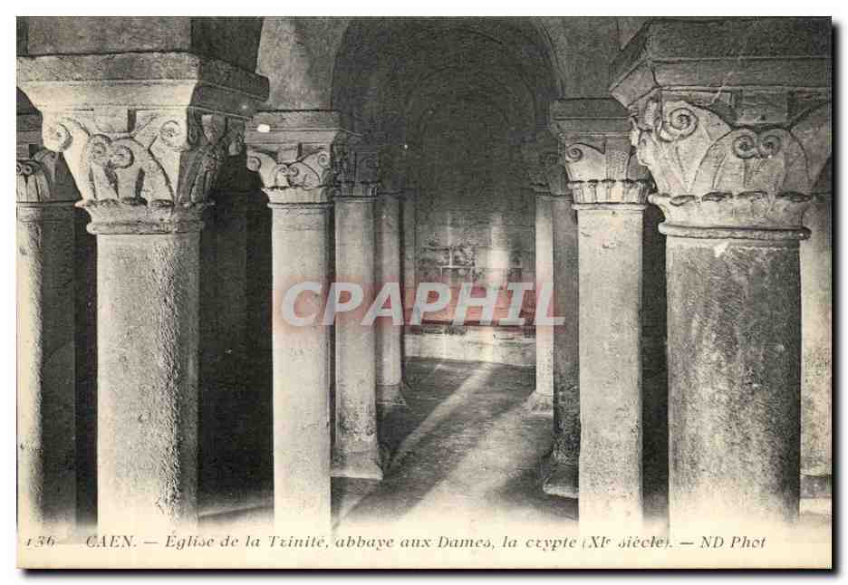 Caen — Église de la Trinité, abbaye aux Dames, la crypte (XIe siècle) — ND Phot