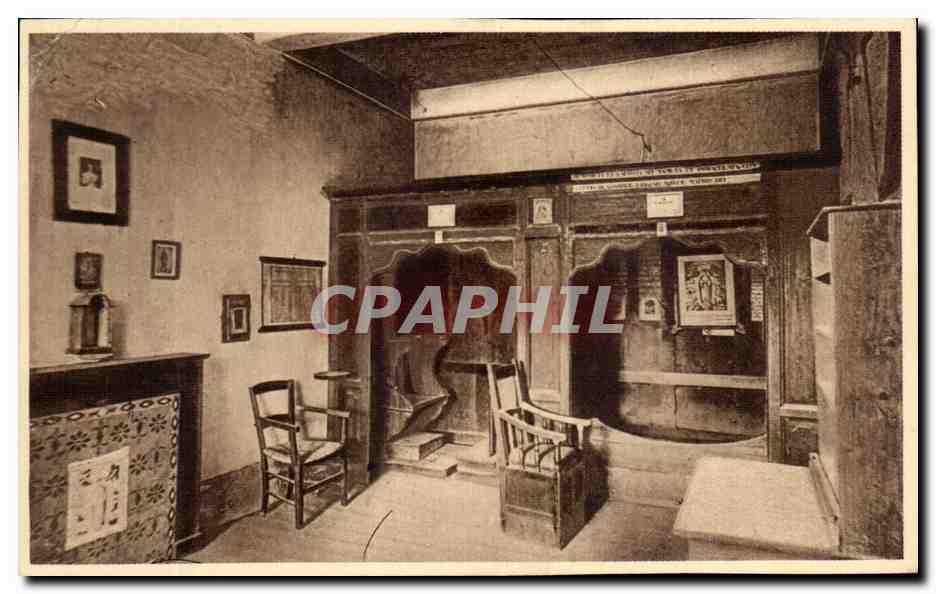 CPA Chartreuse De Valbonne Dans I'une des cellules des peres La chambre principale