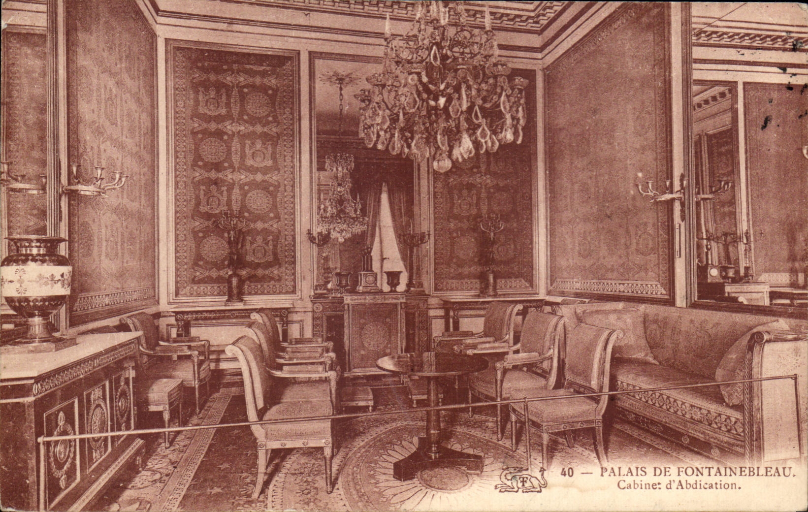Palacio de Fontainebleau — Gabinete de Abdicación — editor T. F. n°40