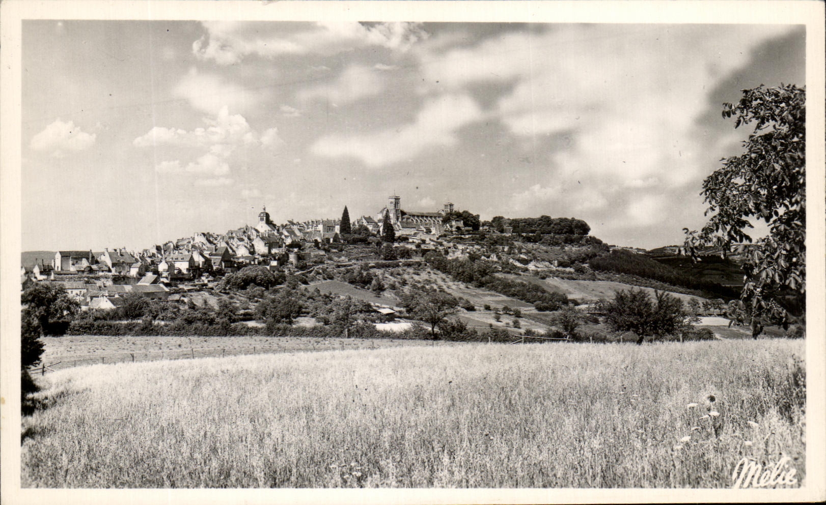 Vezelay — Vue Générale et l'Église Abbatiale de la Madeleine (XIIe siècle) — Éditions Vezelay