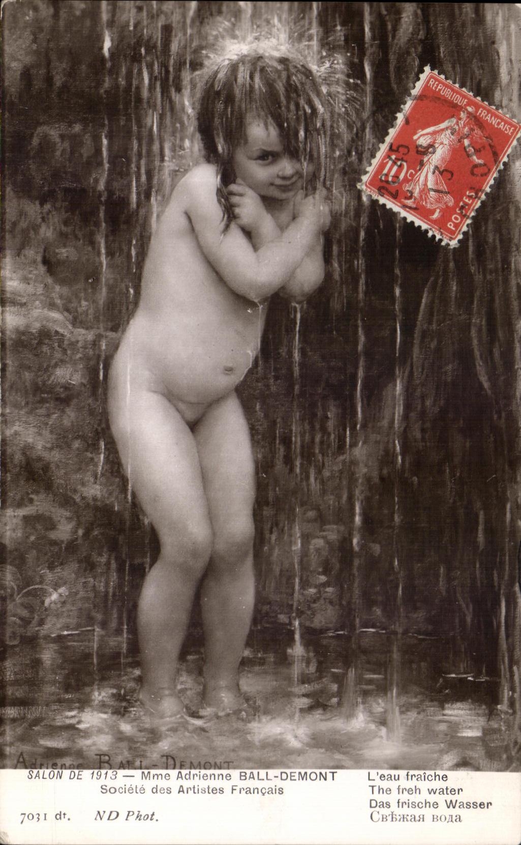 CPA Salon de Mme Adrienne Ball Demont L'eau fraiche 