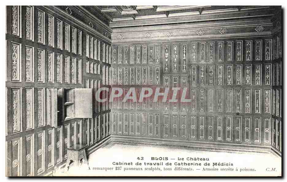 CPA Blois Le Chateau Cabinet de Travoil de Catherine de Medicis Armoire secrete a poisons