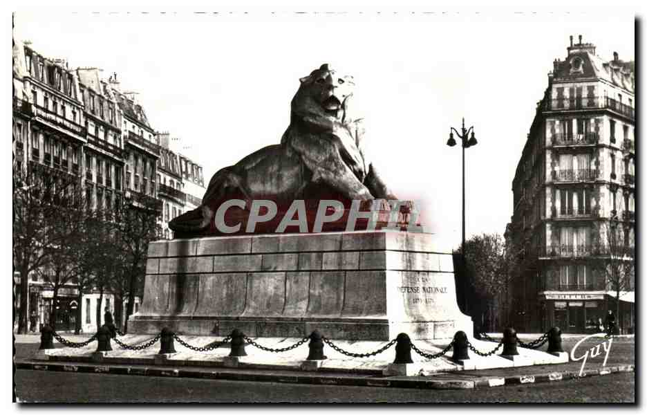 CPA Paris Et Ses Merveilles La Place Denfert Rochereau avec Monument de la Defense Nationale