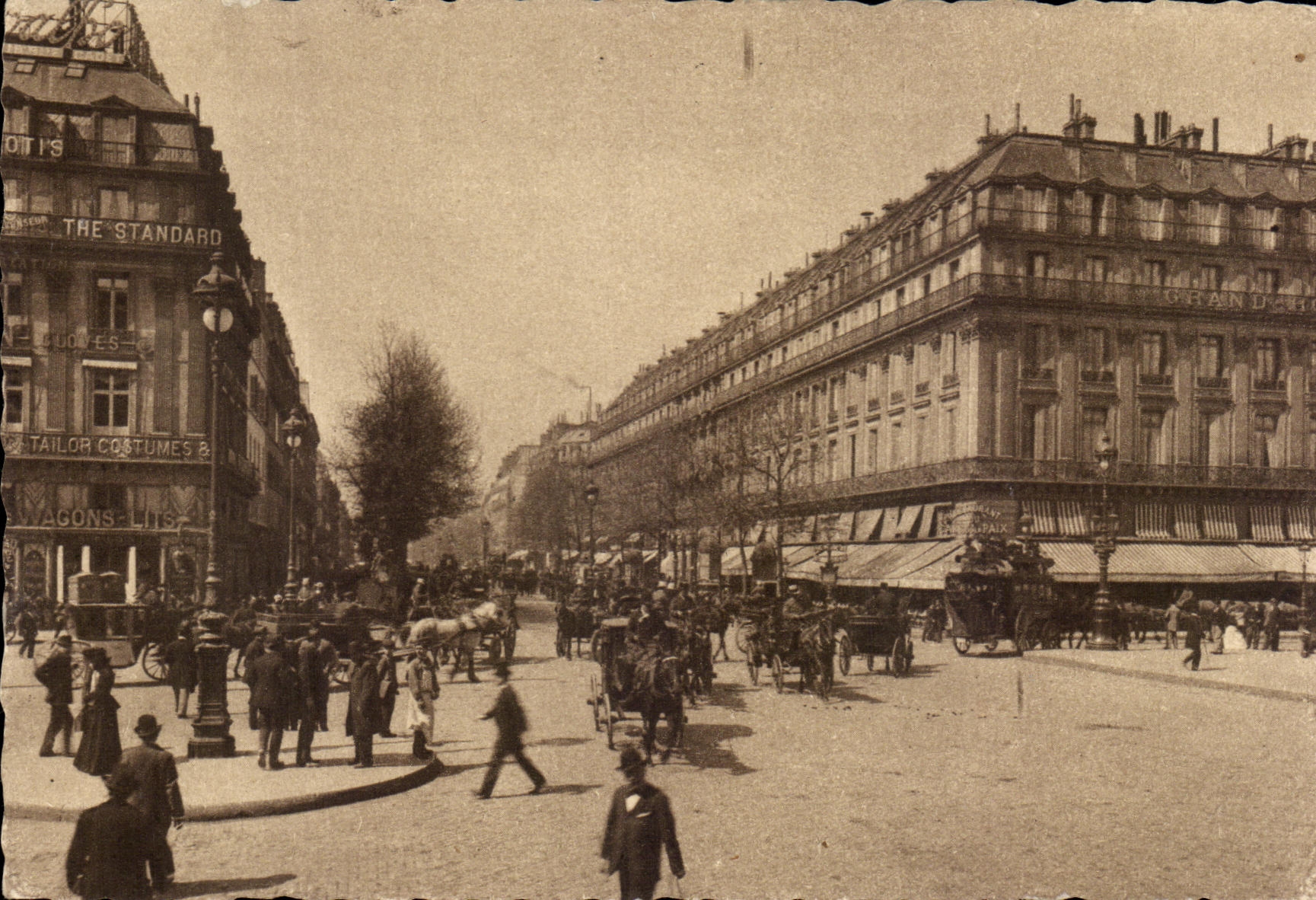 CPA Paris Place de l'Opera Boulevard des Capucines