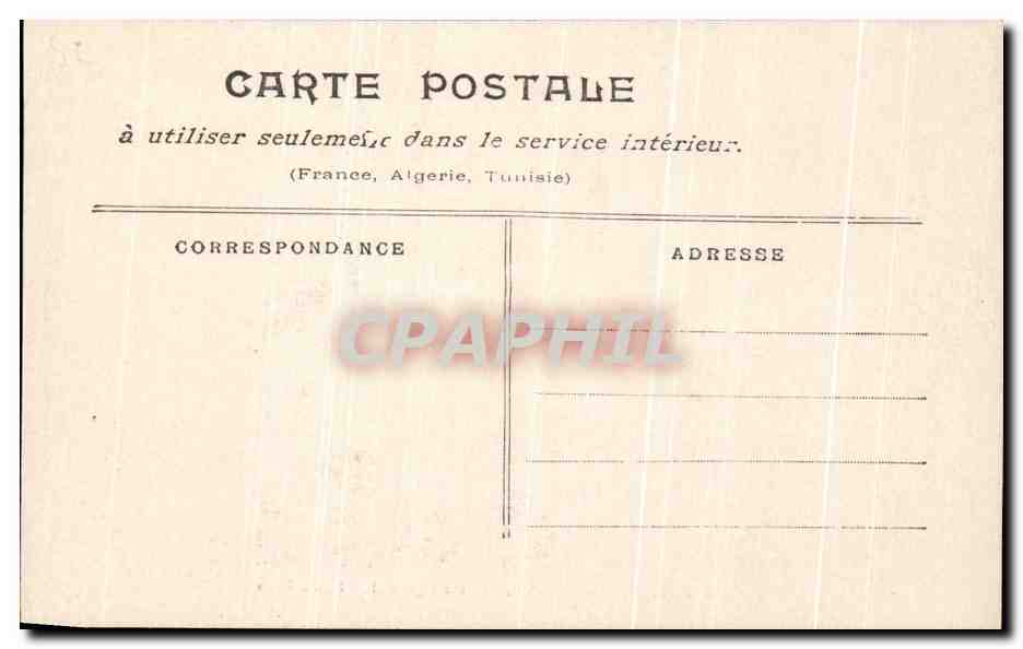 CPA Paris Inonde La ligne des Invalides Inondations 1910 — Rückseite