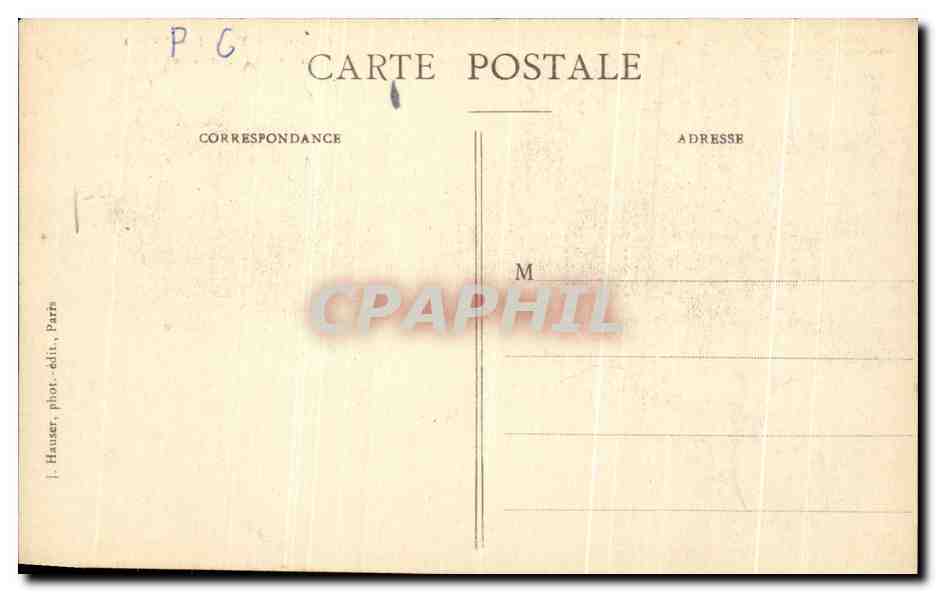 CPA Paris de la Seine Le pont St Louis L'eau atteint la clef de voute — Rückseite