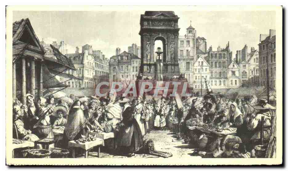 CPA Vue du Marche des Innocents vers la Rue St Denis