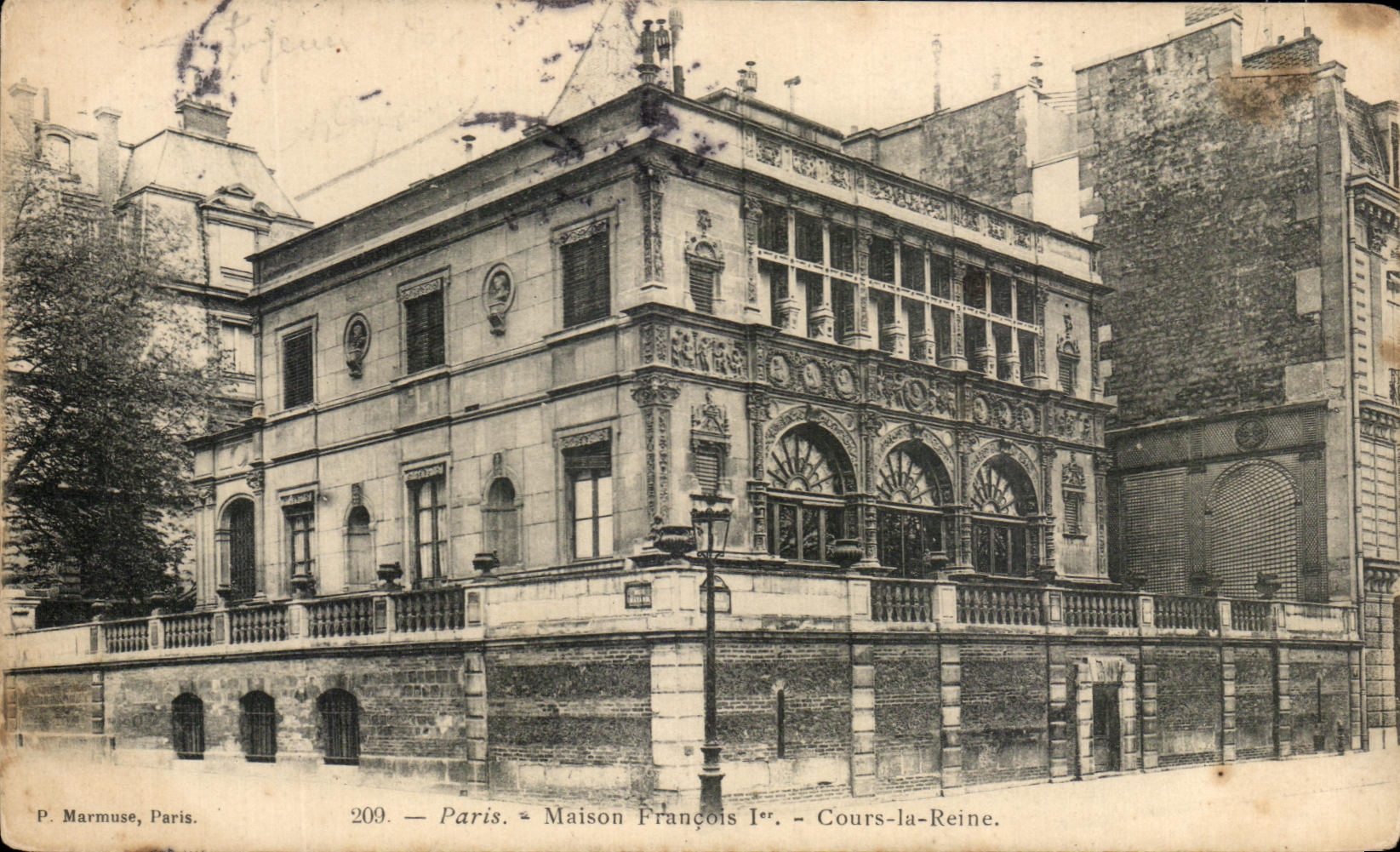 CPA Paris Maison Francois 1er Cours La Reine