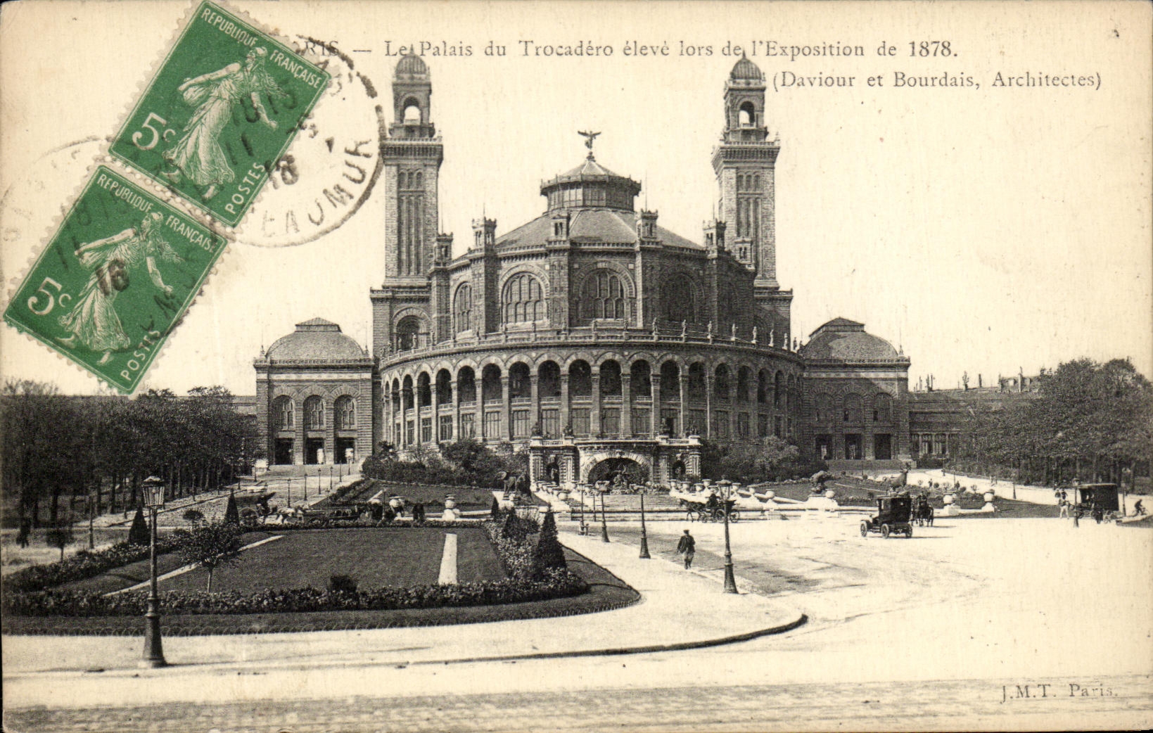 CPA Les Palais Du Trocadero eleve Lors De l'Exposition de 1878
