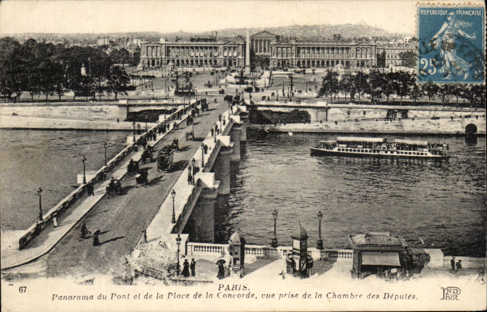 CPA Paris Panorama Du Pont Et De La Place De La Concorde Vue Prise De La Chambre Des Duputes