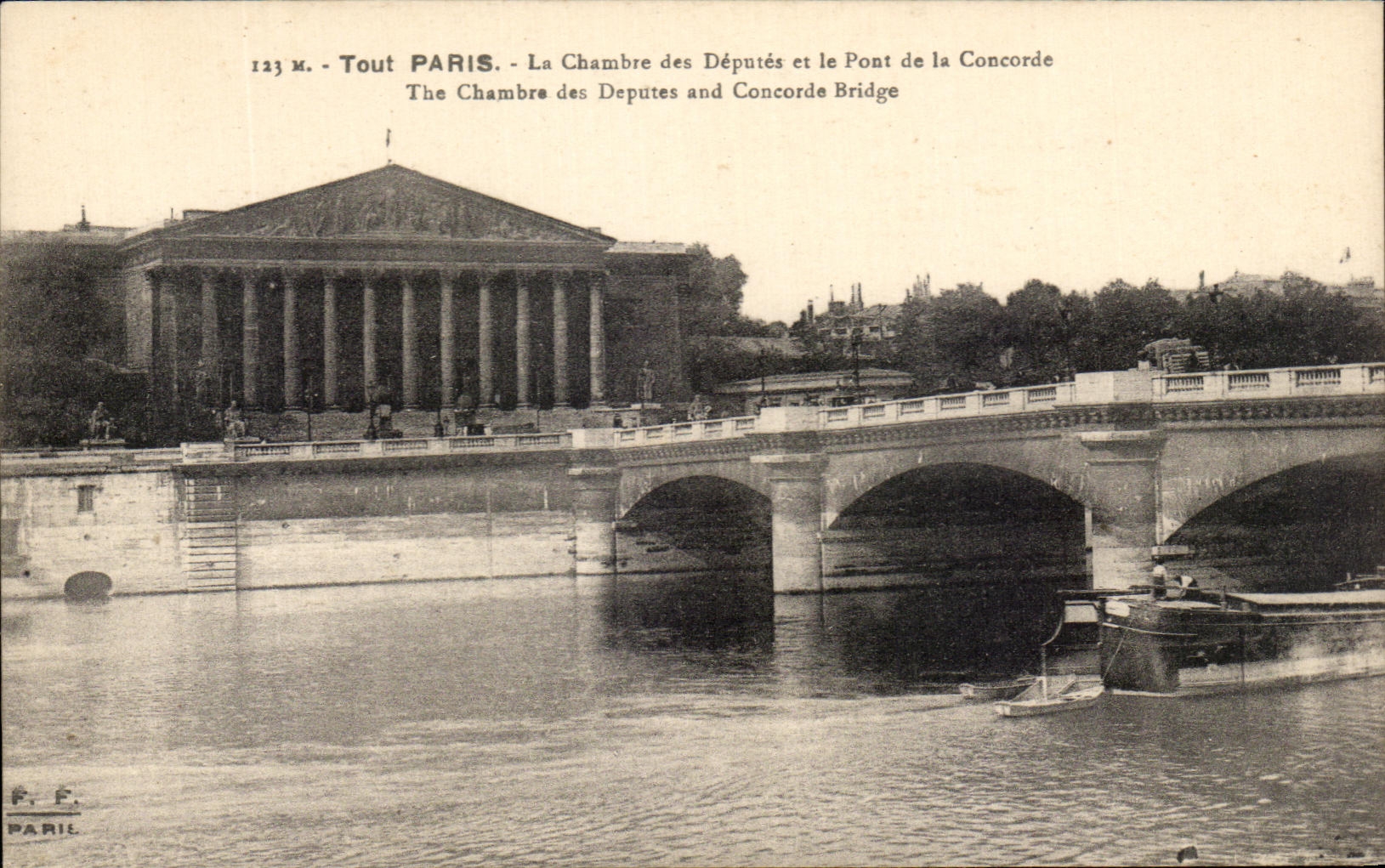 CPA Tout Paris La Chambre Des Deputes Et Le Pont De La Concorde