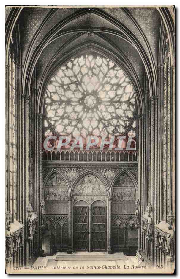 CPA Paris Interieur De La Sainte Chapelle La Rosace