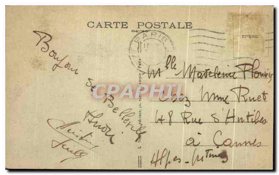 CPA Paris Parc Des Buttes Chaumont Un Site — Verso
