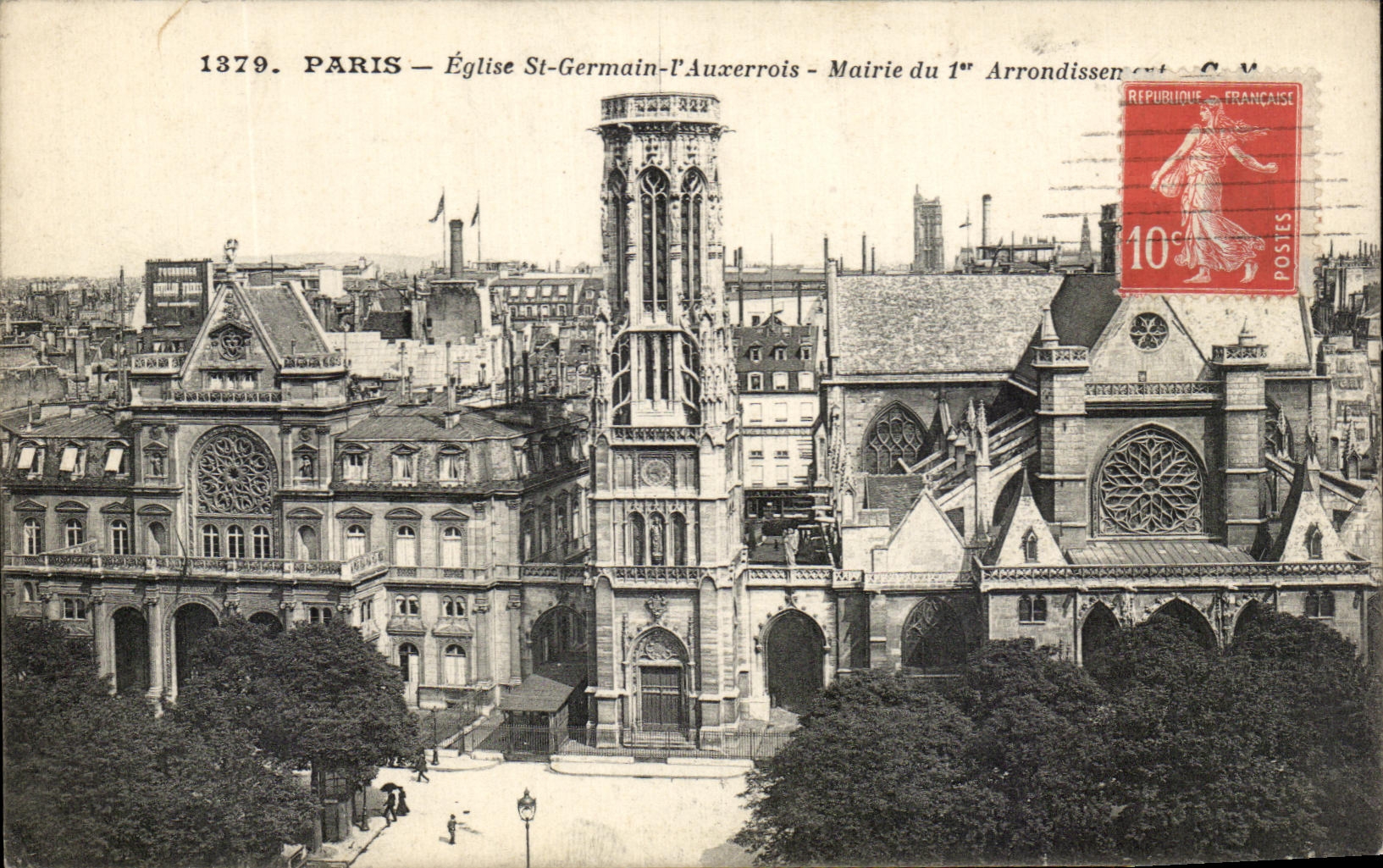 CPA Paris Eglise St Germain L'Auxerrois Mairie Du 1er Arrondissenent