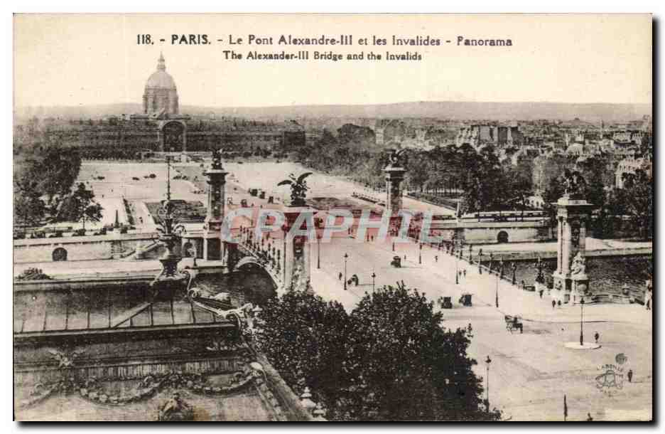 CPA Paris Le Pont Alexandre III Et Les Invalides Panorama