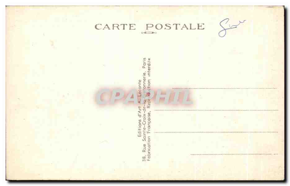 CPA Paris La Place et la Coloanne Vendome — Rückseite