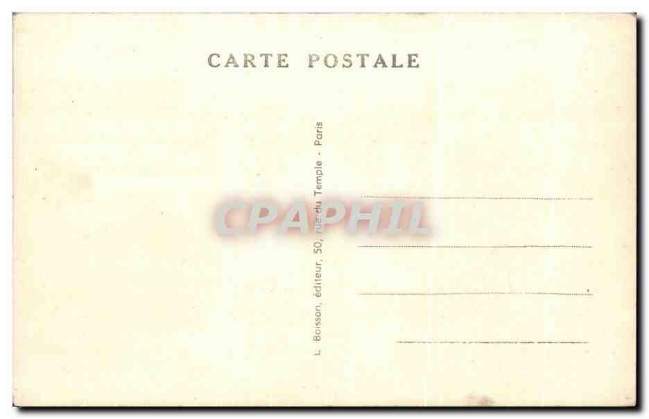 CPA Paris Avenue de l'Opera et Place du Theatre Francais — Rückseite