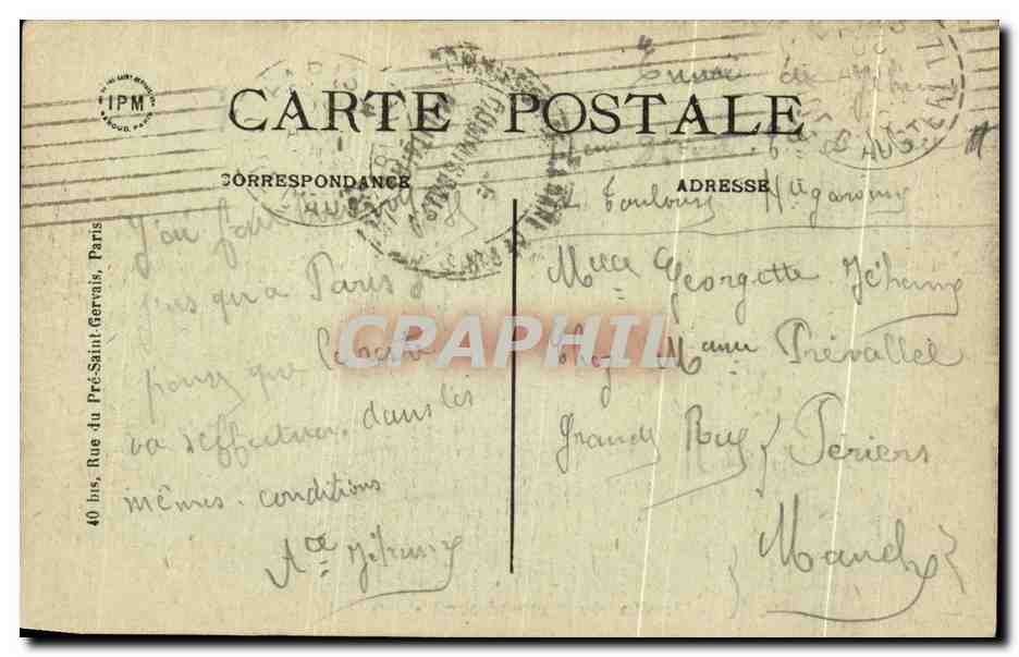 CPA Paris Jardin du Luxembourg La Fontaine Medicis — Verso