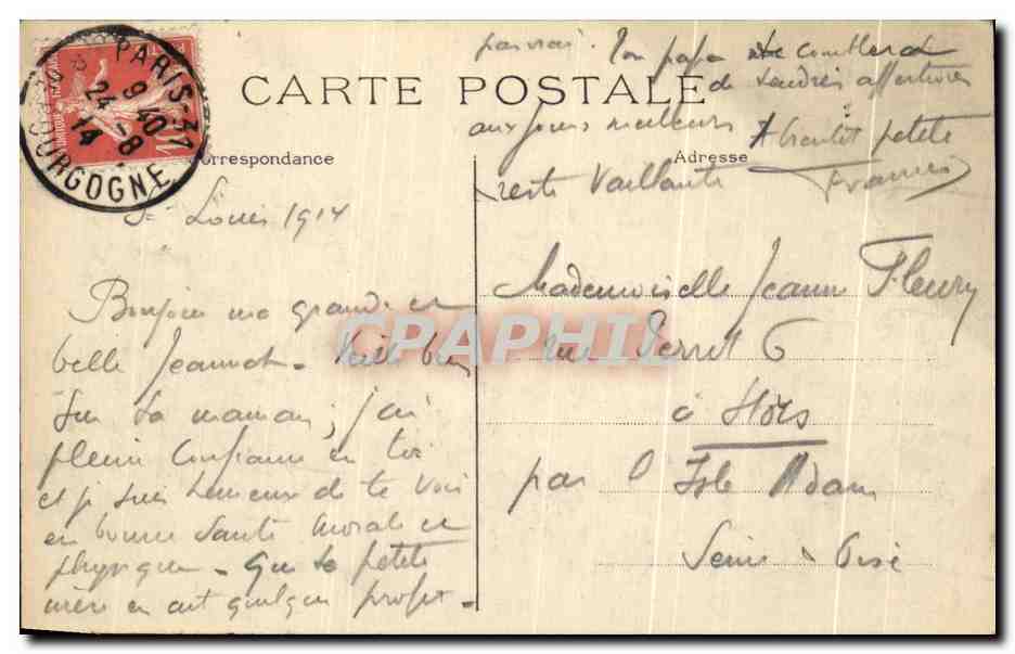 CPA Paris Hotel de Ville Peniche Maggi — Verso