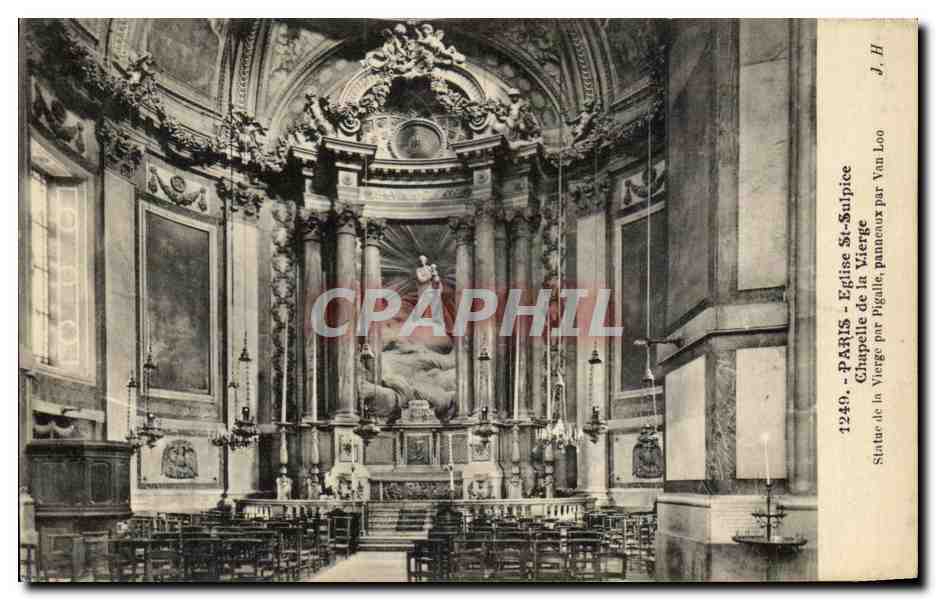CPA Paris Eglise St Sulpice Chapelle de la Vierge