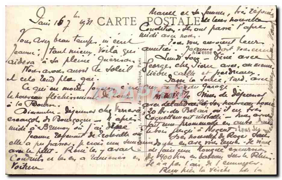 CPA Paris Place d'Italie la Mairie La Bassin — Rückseite
