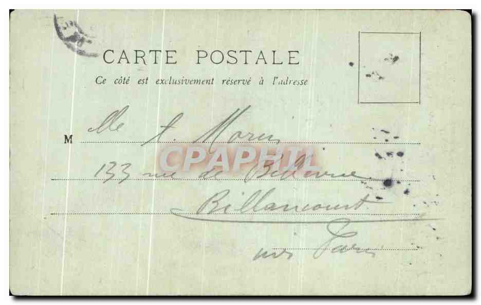 CPA Paris Le Monument d'Alexandre Dumas Mousquetaire D'Artagnan — Rückseite