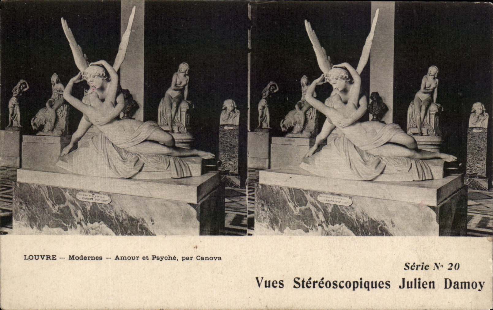 CPA Louvre Modernes Amour et Psyche par Canova Vues Stereoscoiques Julien Damoy