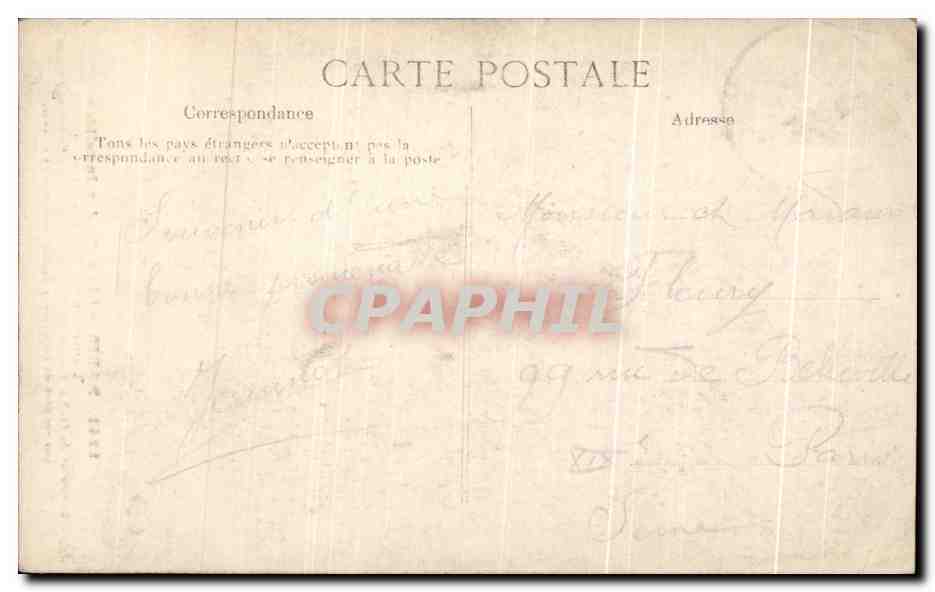 CPA Paris des invalides Tombeau de Napoleon 1er — Rückseite