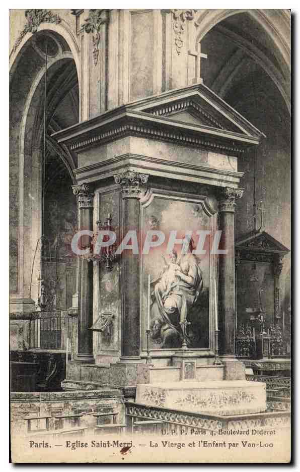 CPA Paris Eglise Saint Merri la Vierge et l'Enfant par Van Loo