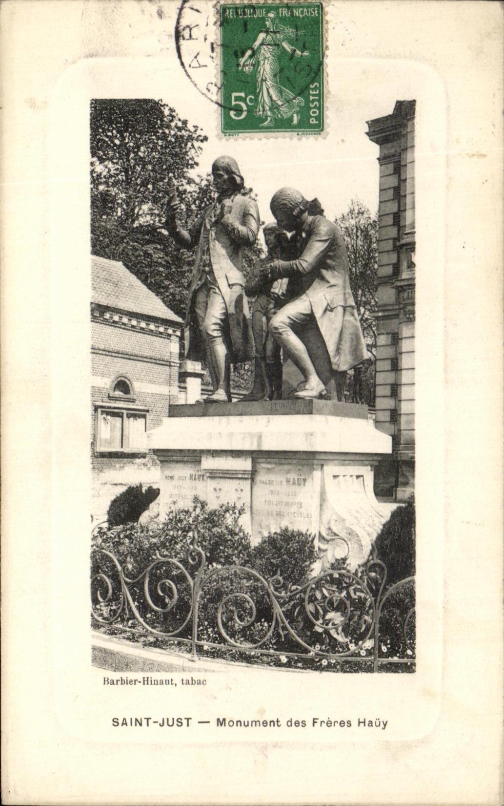 CPA Saint Just Monument Des Freres Hauy
