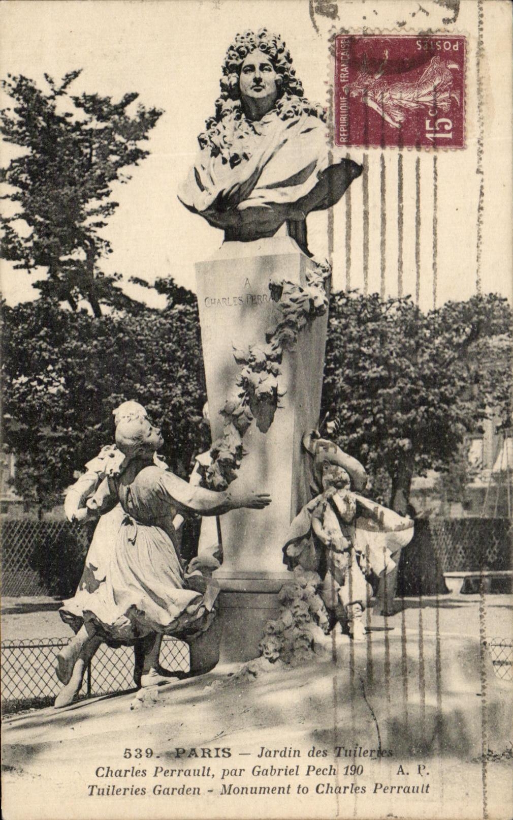CPA Paris Jardin DesTuileres Charles Perrault Par Gabriel